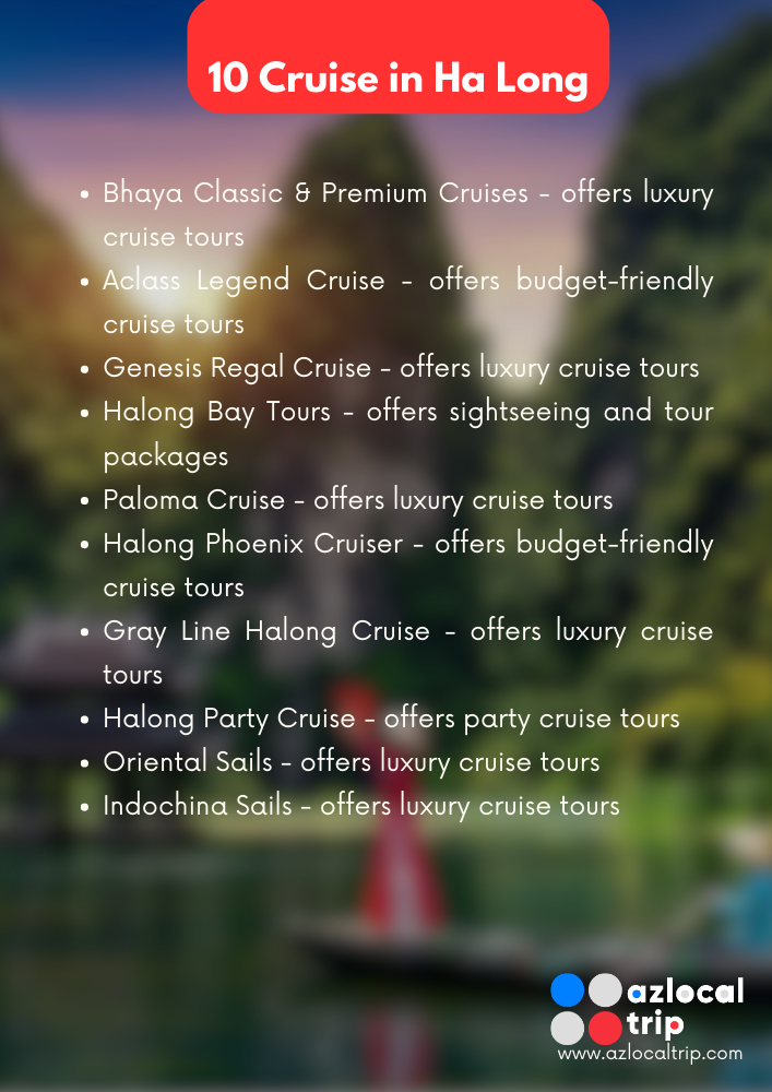 10 Cruises in Ha Long